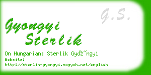 gyongyi sterlik business card